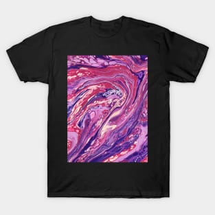 Berry Cheesecake - Abstract Acrylic Pour Painting T-Shirt
